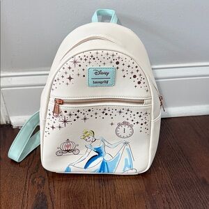 Loungefly Cream and Blue Disney Backpack